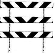 End of road closure barricade 1